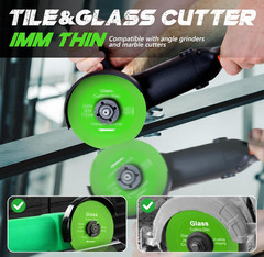 5 Pcs Glass Cutting Disc for Angle Grinder, 4″ Ceramic Tile Cutter Blade, Ultra-