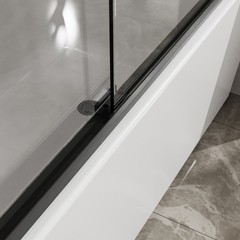 Double Sliding Bathtub Shower Door 60 in. W x 58 in. H Shower Enclosure