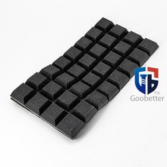 10x Rubber Feet Bumpons, Self Adhesive Pads, Black Round/Square, Small & Large