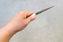 Crude – 3.5 Inch Asian Paring Knife – Carbon Steel – Thin, Light, SHARP !