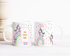Personalised Unicorn Rainbow Mug with Photo | Life is MAgical | Funny Gift Idea