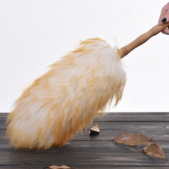 50CM Household Wool Lambswool Feather Brush Duster Dust Cleaning Wood Handle