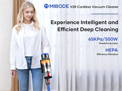 Cordless Vacuum Cleaner 550W Max 45kpa Brushless Motor 65min Runtime HEPA V28