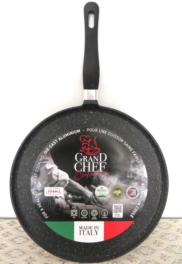 ROCH GUSS Grand Chef 32 cm 13” X Large Flat Crepe Griddle Pan S Made ITALY NEW