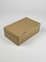 50 Corrugated Shoe Boxes 14x9x5″ Kraft Recycled w/ Lid – Costs less than Uline!