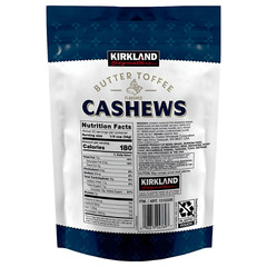4 Packs Kirkland Signature Butter Toffee Cashews 24 oz Each = 96 oz (6 lbs)