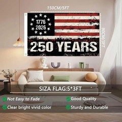 250 Years America Flag, 3X5 Ft, USA 250Th Anniversary Patriotic Design,1776-2026