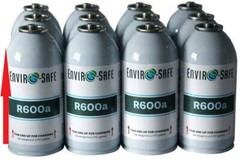 R600A, 6 oz., New Upright For Liquid Can, Isobutane, Pharmaceutical grade 99.7%