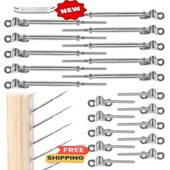 Kit de 10 pares de tensores de palanca de 3,17 cm para barandillas de cable de a