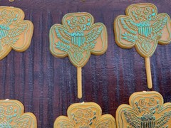 NOS Vintage Girl Scouts Traditional Eagle Logo Emblem Cupcake Picks 40+ Lot
