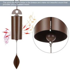 9.8in Deep Resonance Serenity Metal Bell Heroic Wind Chimes Outdoor Home Decor