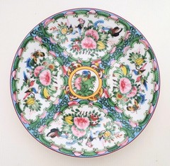 1 Williams Sonoma Famille Rose Salad Plate 8.75″ NEW Blue Easter Spring