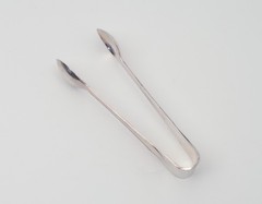 Vintage JL silverplate roped edge pattern 4.25 in Sugar Tongs