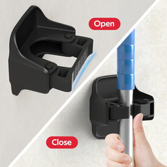 5 Pack Broom Holder Wall Mount Mop Grippers No Drilling Self Adhesive Anti-Slip