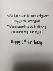 Happy Birthday 1 Year Old Card Hallmark Greeting Card Fast Ship “One” Animals