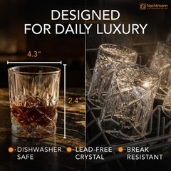 Nachtmann Noblesse Crystal Shot Glass, Set of 4, 2.4 Inches Tall – Clear
