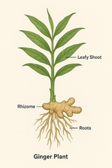 Live 10 Rhizomes of Edible Ginger Roots Organic Zingiber Officinale for Growing