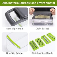 Peeler Cutter Slicer Dicer Chopper Kitchen Food Vegetable Salad Fruit 15 In 1