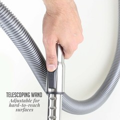Ovente Electric Canister Vacuum Cleaner 1.5L, Lightweight, Portable, Corded
