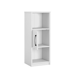 Mainstays Ardent 3 Tier Storage Tower with Door White Shelves