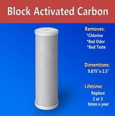4PK- 9.875″ x 2.5″ Coconut Shell Carbon Block Water Filter for Whole house & RO