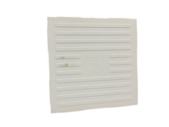 Vintage White Ceramic Tile 4.25 in Subway Square Rippled Matte Potters Touch