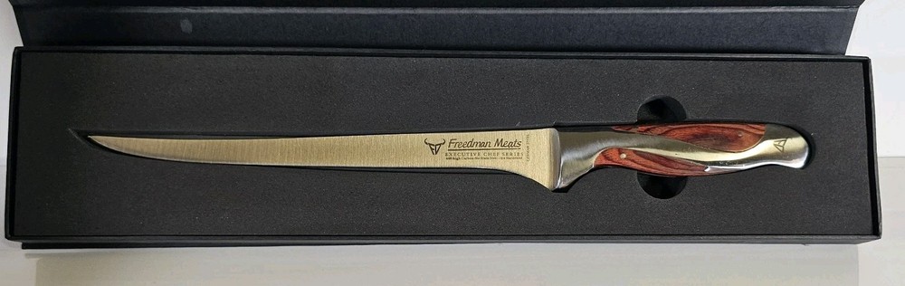 Freedman Meats 9-Inch Fillet Knife German Forged High Carbon Steel Blade for Fil