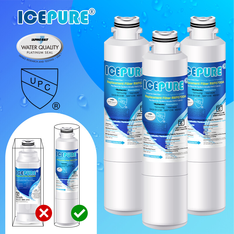 Fit For Samsung RF28HMEDBSR RF28HMEDBSR/AA Refrigerator Water Filter 3 Pack