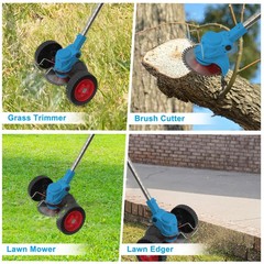 24V Cordless String Trimmer Weed Eater Electric Lawn Edger Grass Brush Cutter US