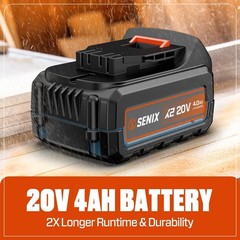 SENIX 20V Max 7-1/4″ Circular Saw with 4.0Ah Battery & Charger PSCX2-M3