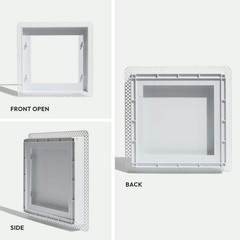 FITTES Flush Exhaust Mount 14.25″x14.25″ Flush mount Aria Lite Rectangular White
