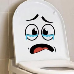 4Sheets Cartoon Face Stickers Self Adhesive Removable Funny Wall Trash Can Decor