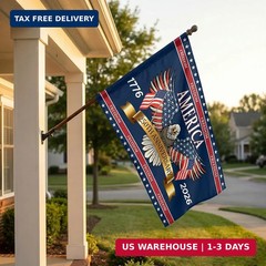 3 Ply 250 Years America Flag – Double Sided Patriotic Eagle 3 x 5 ft Anniversary