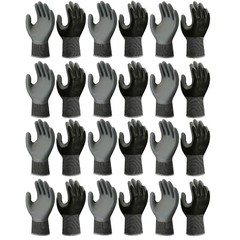 SHOWA ATLAS FIT 370 BLACK NITRILE GARDENING WORK GLOVES (SM, M, L, XL)