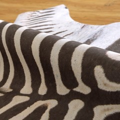 Zebra Print Area Rug Faux Skin Cowhide Animal Design Mat Faux Suede Indoor Floor