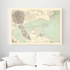 Old Map of Tunis 1888 – Vintage Tunisia Art Wall Decor Print