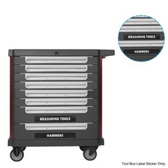 6 x Tool Box Label Sticker Machine Organizer Decal Waterproof Tool Box Stickers