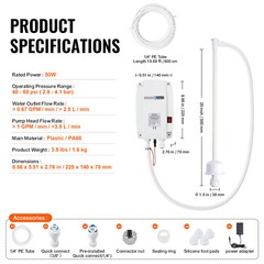 VEVER AC Bottled Water Dispensing Pump System Dispenser Replace Bunn Flojet 110V