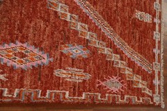 Rust Moroccan Tribal Area Rug 5×7 Hand-knotted Wool Oriental Carpet for Any Room