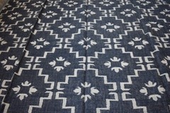 Floor Kilim Dhurrie Rugs 8×10 Black Color Large Jute Kilim Flat Weave