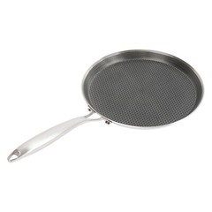 11in Stainless Steel Crepe Pan Pancake Pan Non Stick Cooking Pan For Kitchen