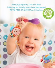 Infant Rattle Socks Toys 0 to 12 Months, Baby Wrist Rattle Foot Finder Socks Set