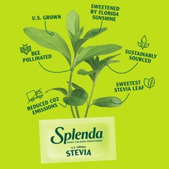 SPLENDA Stevia Zero Calorie Sweetener, Sugar Substitute Packets, 200 Count