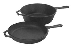Lodge LCC3 Skillet/Griddle, With Lid, Seasoned Cast Iron, 10-1/4-In. – Quantity