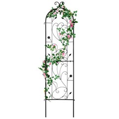 VEVOR Metal Garden Trellis for Climbing Plant Support 60 x 15 in Rustproof