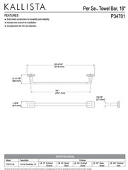 Kallista P34701-00-AD Per Se Premium Towel Bar in NICKEL SILVER Brand New!