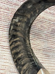 Vintage Wine Bottle Holder Goat Horn Handle Nickel Silver Argentinian Hand Made