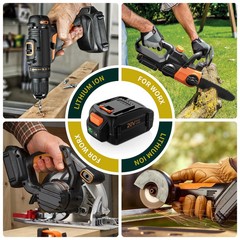 2PACK 8.0Ah For WORX 20V 8AH MAX Extend Lithium-Ion Battery WA3525 WA3575 WA3520