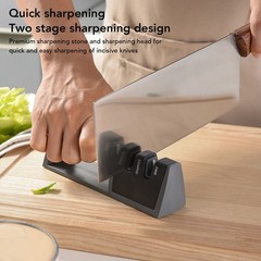 Knife Sharpener Multipurpose 2 Stages Quickly Safely Handheld Knife Sharpener