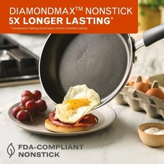 Easy Clean 8 Inch Nonstick Frying Pan / Skillet, Dishwasher Safe, Champagne
